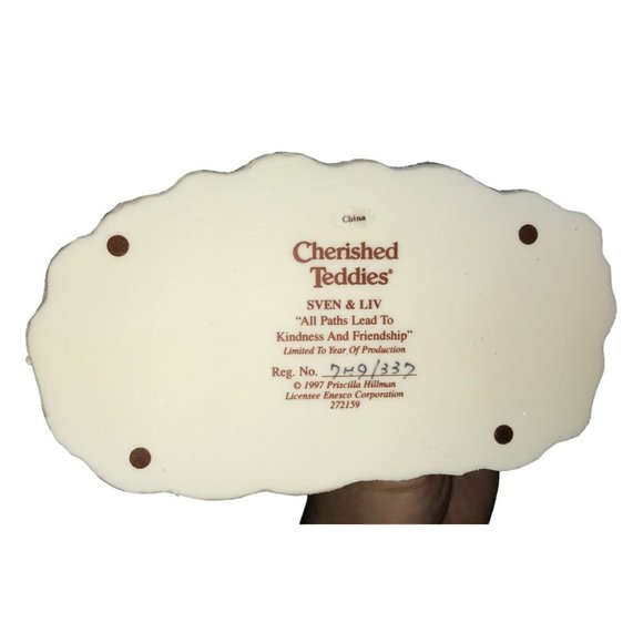 Sven & Liv Cherished Teddies 272159 - Enesco Holiday Figurine - Picture 3 of 9